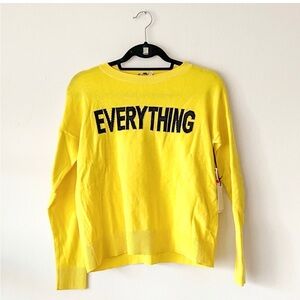 NWT 1. State sweater, crewneck, long sleeves, yellow & black, size XS